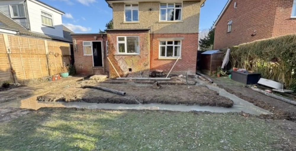 Single Storey Extension, with patio, steps and a kitchen in Havant, Hampshire 2025