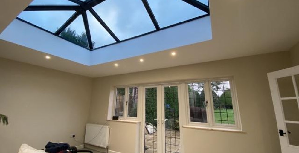Extension build with a roof lantern in Havant, Hampshire